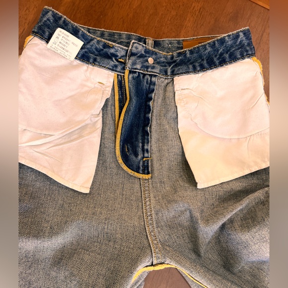 YUQI STUDIO UKLAN Jeans Trendy Wide Legs High Waist High quality Well made Sz M - Picture 8 of 9